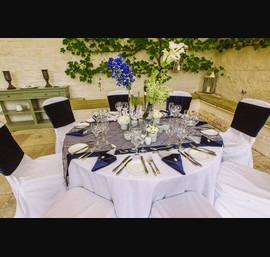 Velvet Napkin Cones and Table Runners