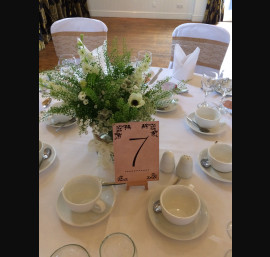 Hessian & Lace Sashes on White Chair Covers