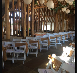 Hessian Sashes on Ceremony Chairs