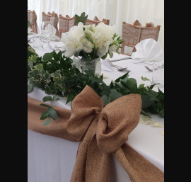 Hessian Top Table Draping