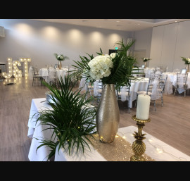 White Organza Sashes on Chiavari Chairs