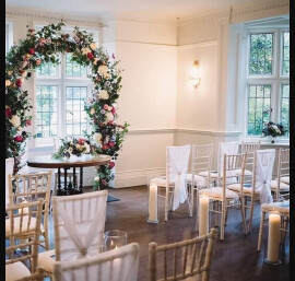 White chiffon chair hoods