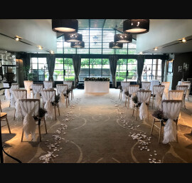 White Chiffon Chair Ruffles for Ceremony