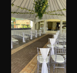 White Chiffon Drapes