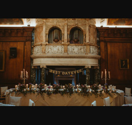 Ivory Ruffle Tail Hoods in The Music Room (Image by Belle Art Photogaphy)