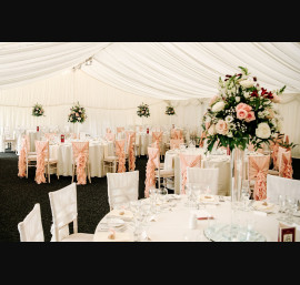 Blush Ruffle Hoods in the Marquee