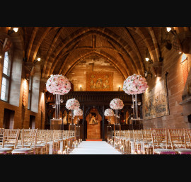 Gold Chiavari Chairs in The Great Hall