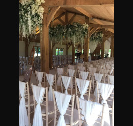 Ivory Chiffon Drapes in The Ceremony Room