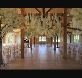 Ivory Chiffon Drapes in The Ceremony Room