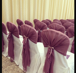 Mauve Chiffon Hoods (Venue's Chair Covers)