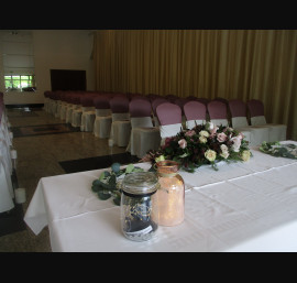 Mauve Chiffon Hoods (Venue's Chair Covers)