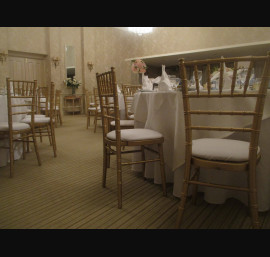 Gold Chiavari Chairs in The Ballroom