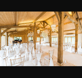 Ivory Chiffon Drapes in the Ceremony Room