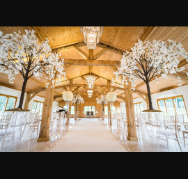 Ivory Chiffon Drapes in the Ceremony Room