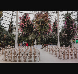 Ivory Chiffon Drapes at Sefton Park