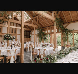 Ivory Chiffon Drapes at The Oak Tree of Peover