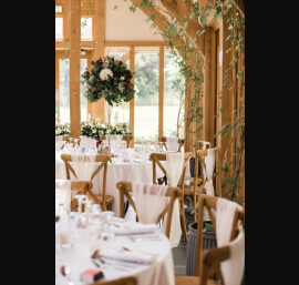 Ivory Chiffon Drapes at The Oak Tree of Peover