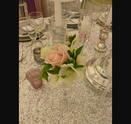 Silver Sequin Table Runner